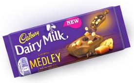 Шоколад Cadbury Dairy Milk Caramel Fudge Medley 93 грамма
