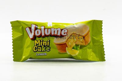 Кекс Volume Mini в какао глазури с лимонным соусом 16 гр